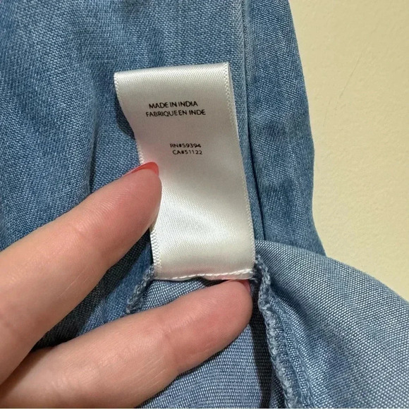 Women’s BeachLunchLounge Brand Denim Blue Short Sleeve Summer Midi Dress Size  S - Picture 8 of 15